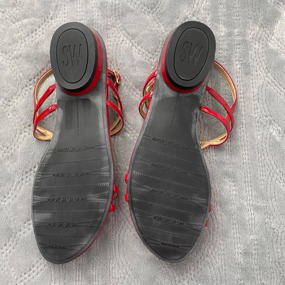 Stuart Weitzman 8M NWOT Red Sandals - Picture 5 of 6